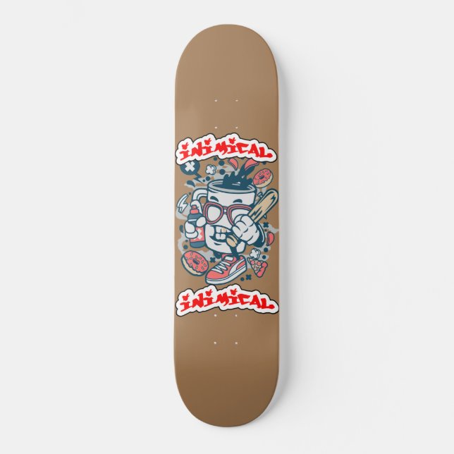 Inimical Coffee Guy Skateboard (Front)
