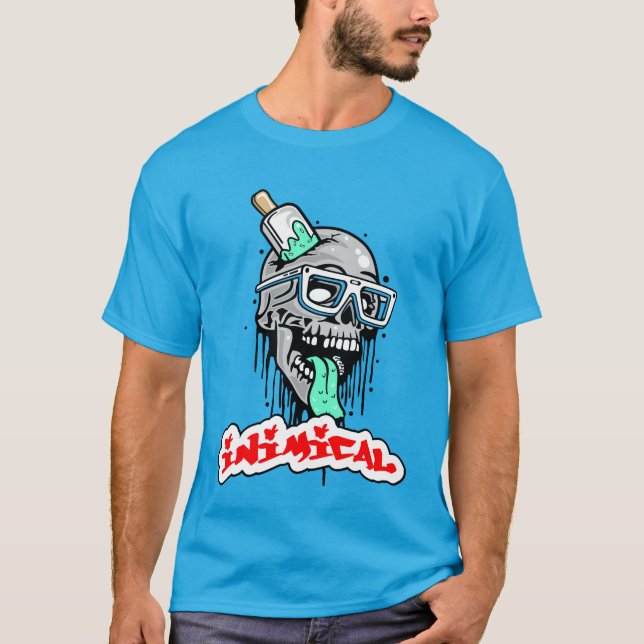 Inimical Coloured Skull T-Shirt (Front)