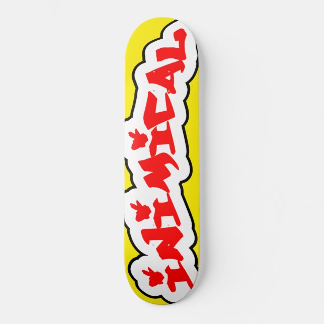 Inimical Graffiti Tag Logo Skateboard (Front)