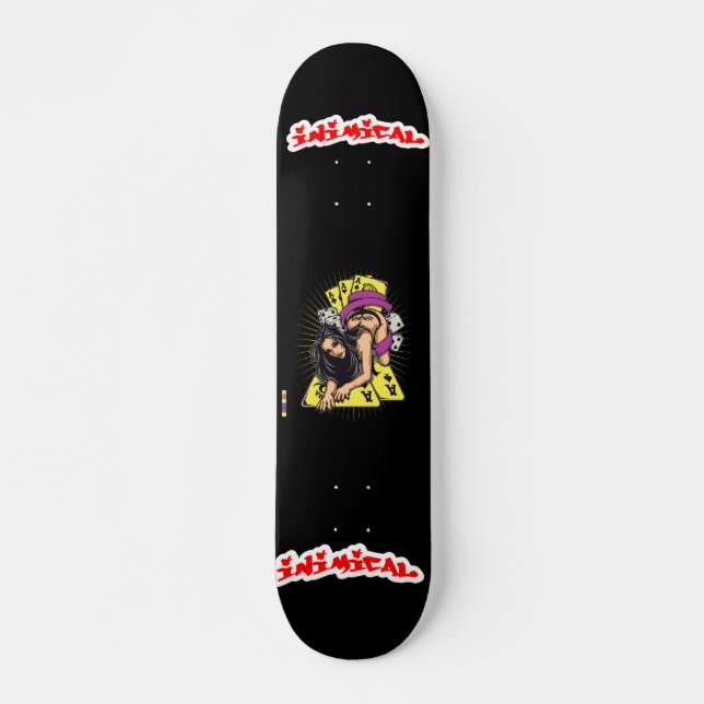 Inimical Hot Piece of Ace Deck  Skateboard (Front)