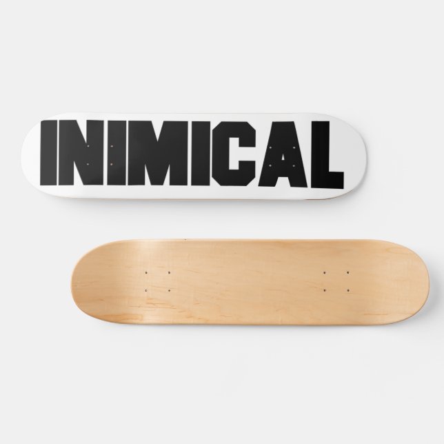 Inimical Impact Font Logo  Skateboard (Horz)