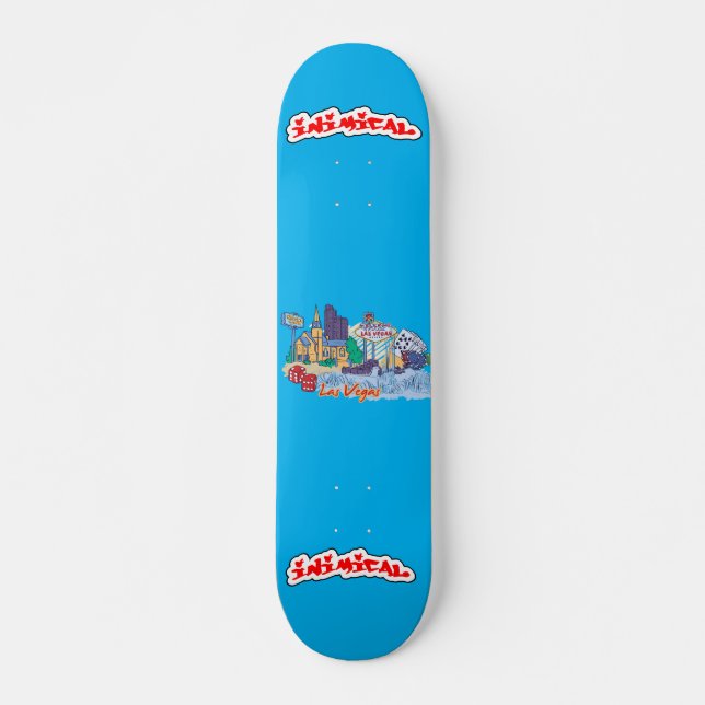 Inimical Las Vegas Deck  Skateboard (Front)