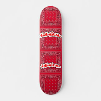 Inimical Red Paisley  Skateboard