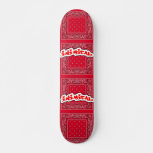 Inimical Red Paisley Skateboard