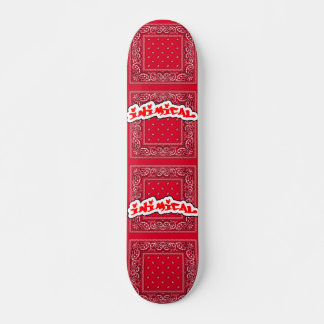 Inimical Red Paisley  Skateboard