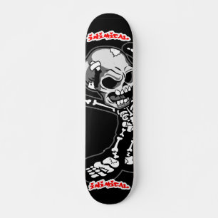 Inimical Skull Skeleton Skateboard