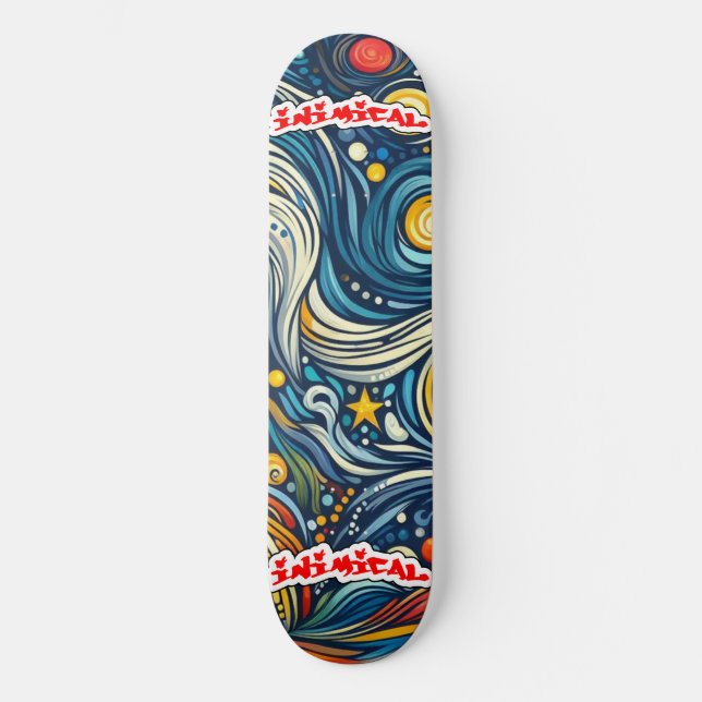 Inimical Van Gogh  Skateboard (Front)
