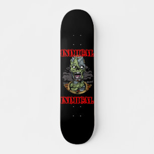 Inimical Zombie Skull Skateboard