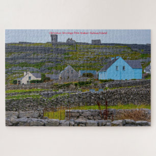 Inisheer Stone Walls Galway Irlande. Jigsaw Puzzle