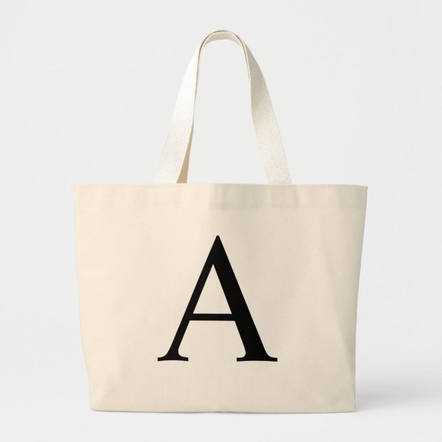 Initial A Jumbo Tote Bag (Front)