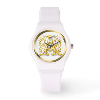 Initial A Stylish Girly Designer Watch