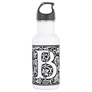 Initial B Monogram. Customized Name Floral Pattern 532 Ml Water Bottle