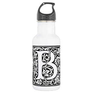 Initial B Monogram. Customized Name Floral Pattern 532 Ml Water Bottle