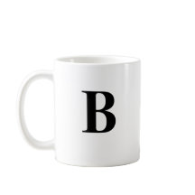 Initial B & Personalized Name Coffee Mug