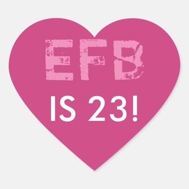 Initial Birthday Heart Sticker (Front)