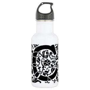 Initial C Monogram. Floral Name Customized Pattern 532 Ml Water Bottle