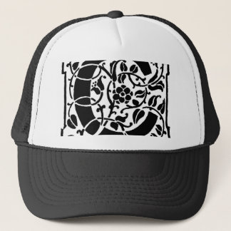 Initial C Monogram. Floral Name Customized Pattern Trucker Hat