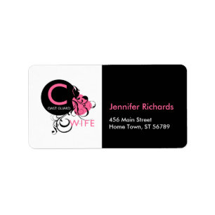 Initial Coast Guard Wife Address Label