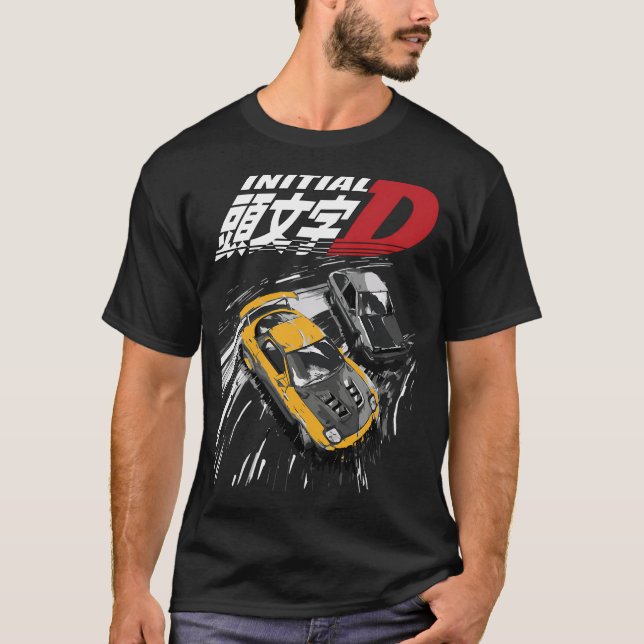 Initial D - Mountain Drift Racing Tandem AE86 vs F T-Shirt (Front)