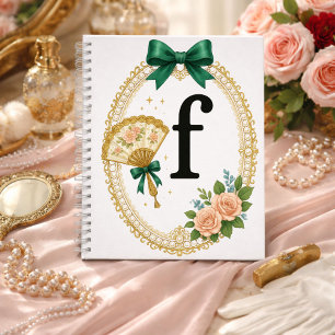 Initial F Personalized Gift Elegant Regency Notebook