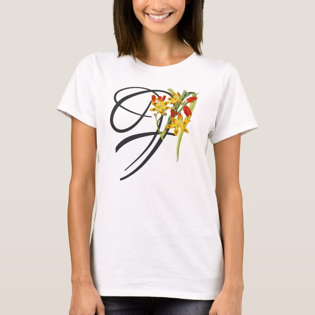 Initial F, Vintage Falling Stars T-Shirt (Front)