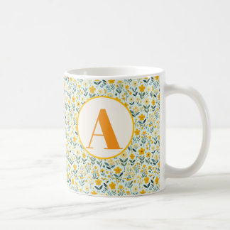 Initial Floral Mugs