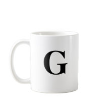 Initial G & Personalized Name Coffee Mug