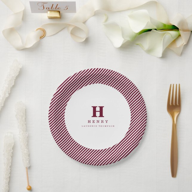 initial GRADUATION PARTY PLATES (Wedding)