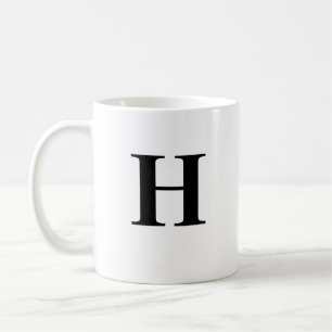 Initial H & Personalized Name Coffee Mug