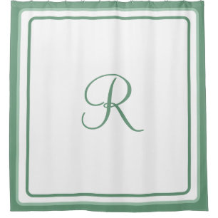 Initial Hotel Chic Monogrammed Simple Sage Green