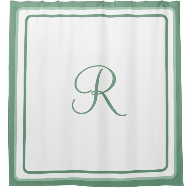 Initial Hotel Chic Monogrammed Simple Sage Green  (Front)