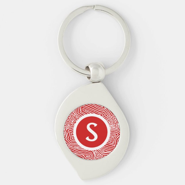 Initial in Red Keychain (Front)