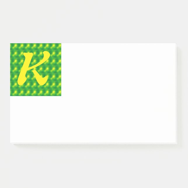 Initial K  Post-It Notes (Front)