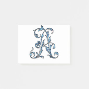 Initial letter A alphabet design gifts Post-it Notes
