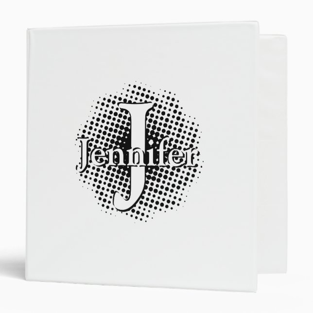 Initial Letter and Name Custom Binder (Front/Inside)