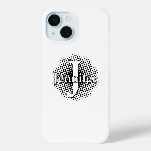 Initial Letter and Name Custom Case-Mate iPhone Case (Back)