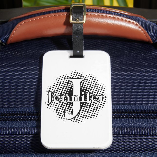 Initial Letter and Name Custom Luggage Tag (Front Insitu 2)