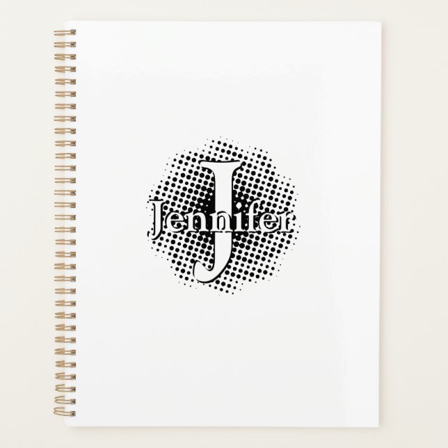 Initial Letter and Name Custom Planner (Front)