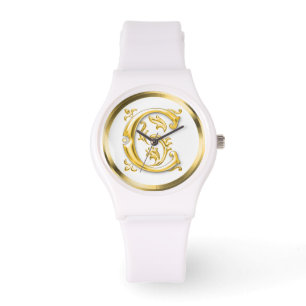 Initial Letter C Stylish Girly Designer Watch
