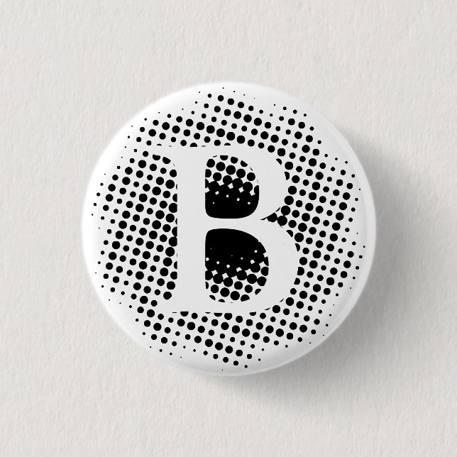 Initial Letter Custom 1 Inch Round Button (Front)