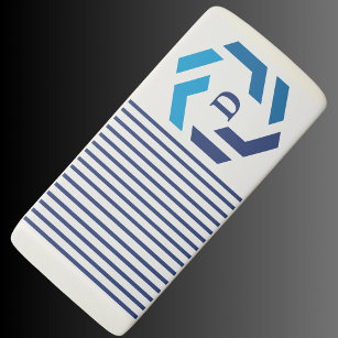 Initial Letter D Monogram Modern Stylish Stripes  Eraser