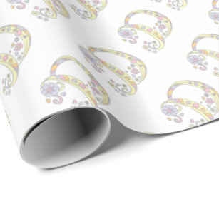 Initial letter D monogram personalized wrap Wrapping Paper