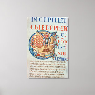 Initial Letter 'E' Et factum est Canvas Print