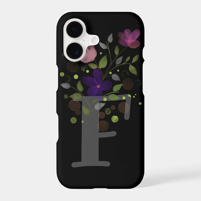 Initial Letter F Plus Floral Design (Back)
