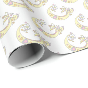 Initial letter G monogram personalized wrap Wrapping Paper