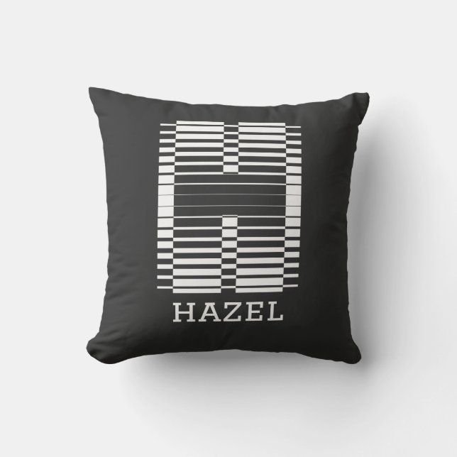 INITIAL LETTER H - ALPHABET NAME H THROW PILLOW (Front)