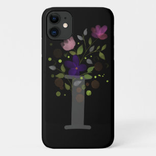 Initial Letter I Plus Floral Design iPhone 11 Case