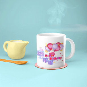 Initial Letter KTeal Monogram Modern-happybirthday Mug