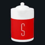 Initial Letter Monogram Modern Red White<br><div class="desc">Would you like to own a product with the initials of your name? It is very simple,  aesthetic and attractive.</div>