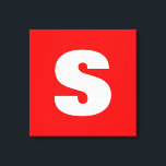 Initial Letter Monogram Modern Style Red White Canvas Print<br><div class="desc">Would you like to own a product with the initials of your name? It is very simple, aesthetic and attractive.</div>